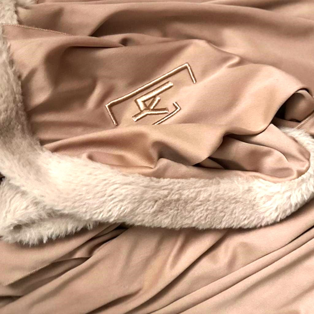 Hijab jersey fourrure broderie