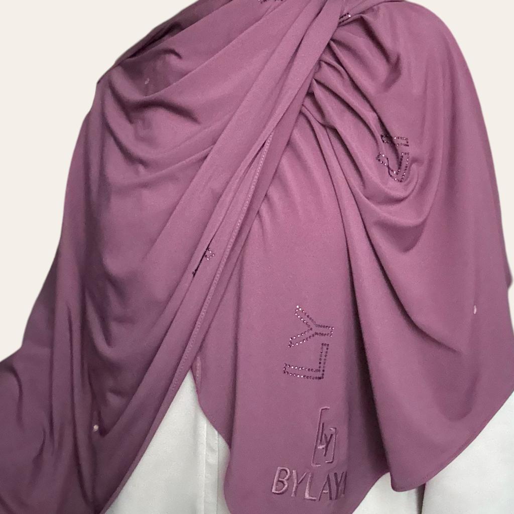Hijab couleur raisin en jersey