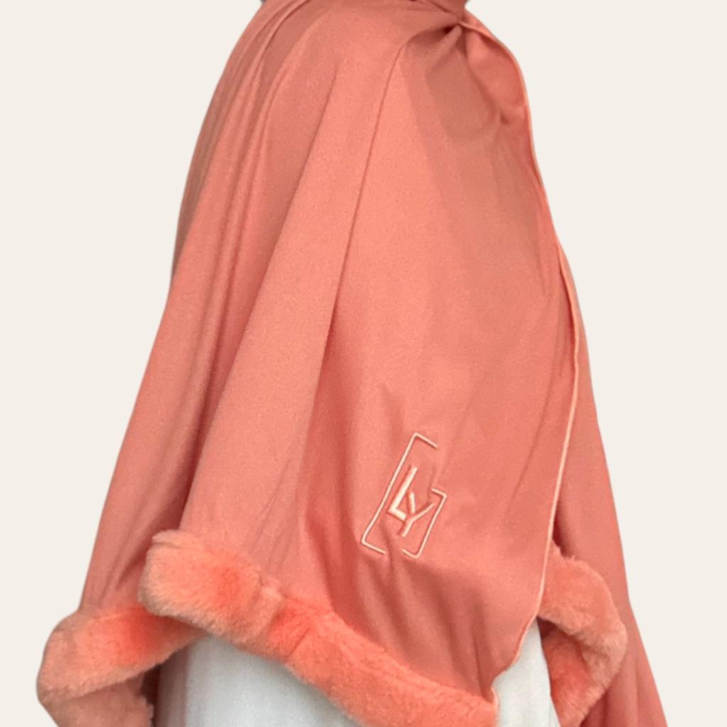 Maxi hijab mango couleur orange broderie