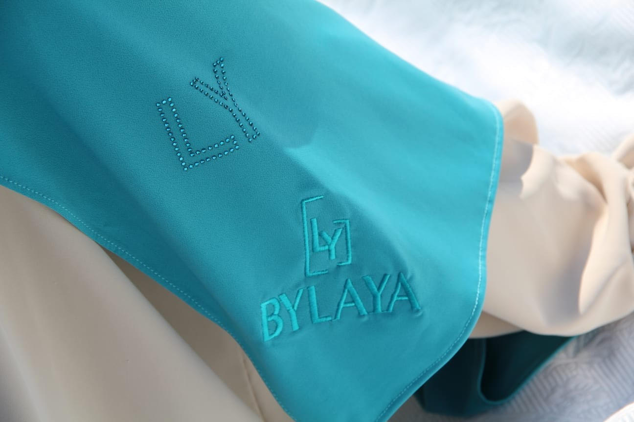 Hijab Jersey Premium strass Turquoise & Diamond