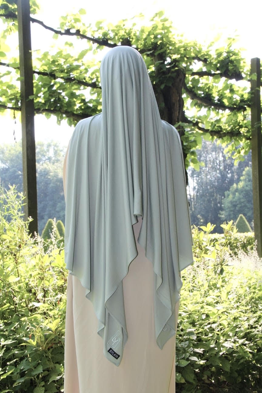 Hijab en jersey premium Mint & Embroidery