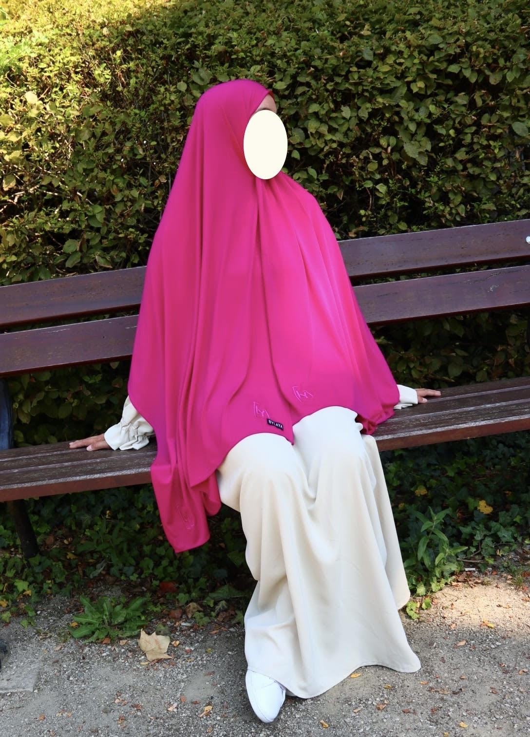 Hijab en jersey premium Fussia & Embroidery